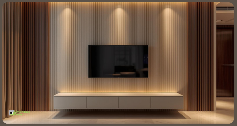 PVC wall panels design for TV unit