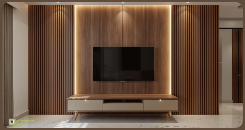 WPC wall panels designs for TV unit