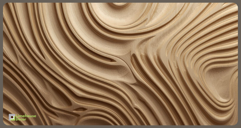 Textured modern 3D wall panel material detail