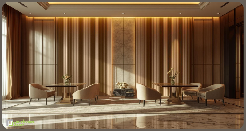 Luxury interior design using modern 3D wall panels